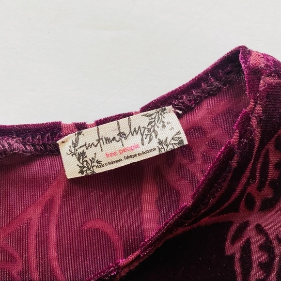 Free people floral velvet burnout mini dress - Picture 6 of 7